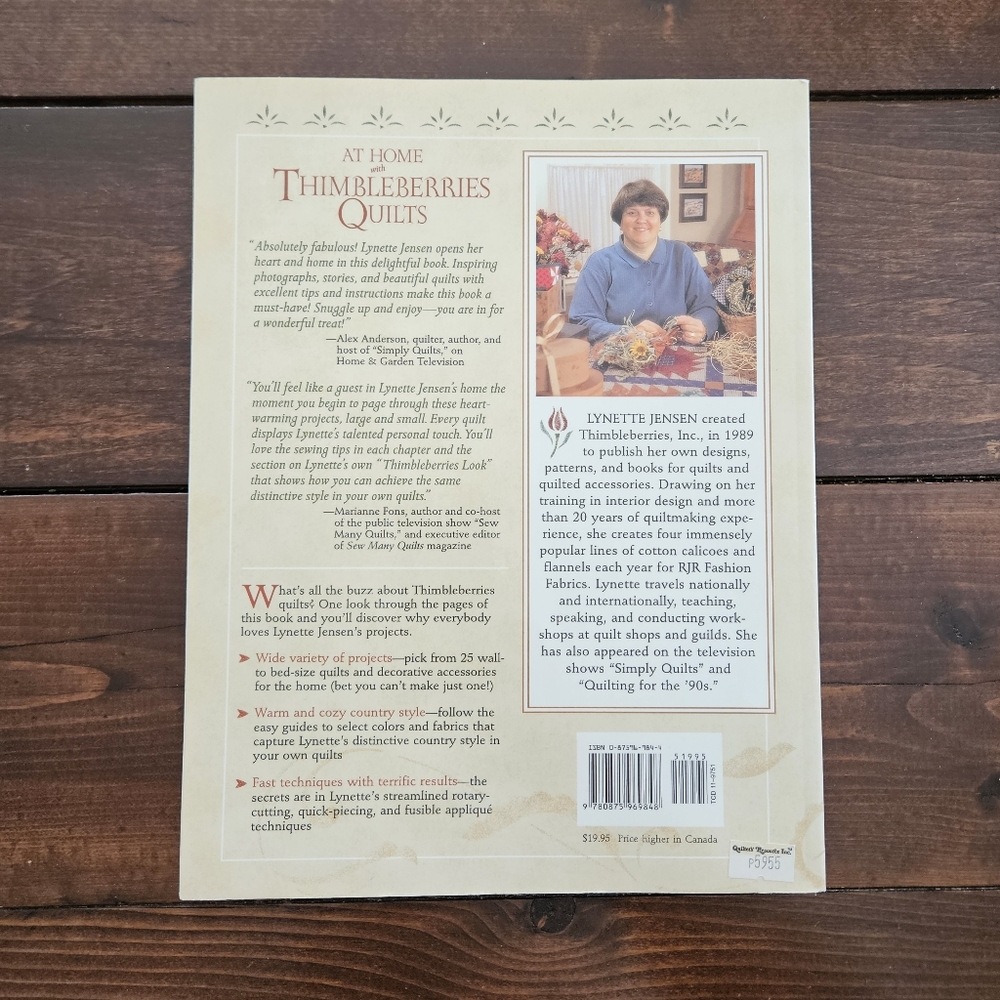 At Home with Thimbleberries Quilts by Lynette Jensen Paperback Sewing Book - Picture 9 of 10